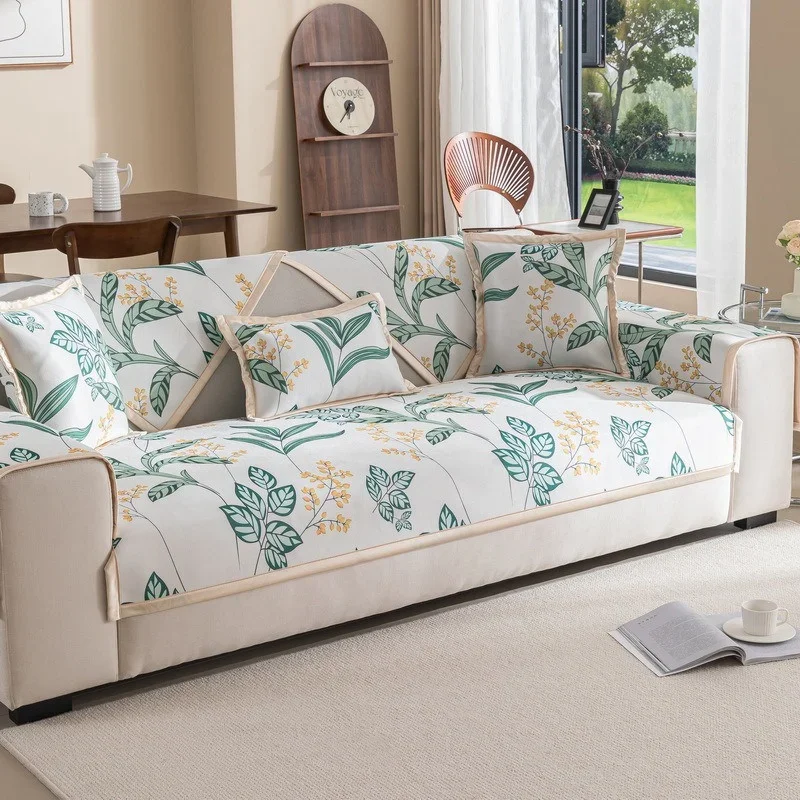 

Summer Ice Silk Sofa Cover for Living Room Pet Dog Cool Feeling Sofa Towel Non-Slip Universal Couch Cushion Protector Covers