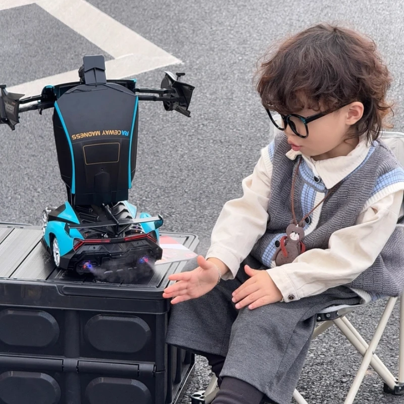 50CM Large Transformable RCCar Robot 2.4G Remote WatchControl 4WD Off-Road Vehicle Best Birthday Gift for Kids Boys