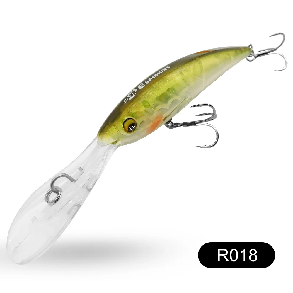 ESFISHING Angelköder Wobbler für Hechtangeln 90mm 16g Easy Sprinter Schwimmender Minnow