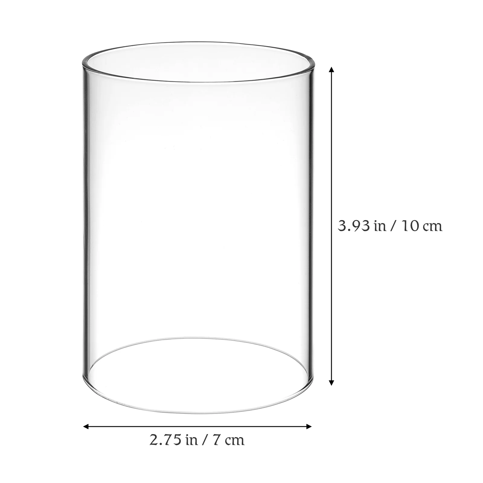 2 Pcs 7x10cm Glass Lampshades Clear Cover Holder Transparent Cylinder Shades for Desktop Home Decor Romantic Atmosphere