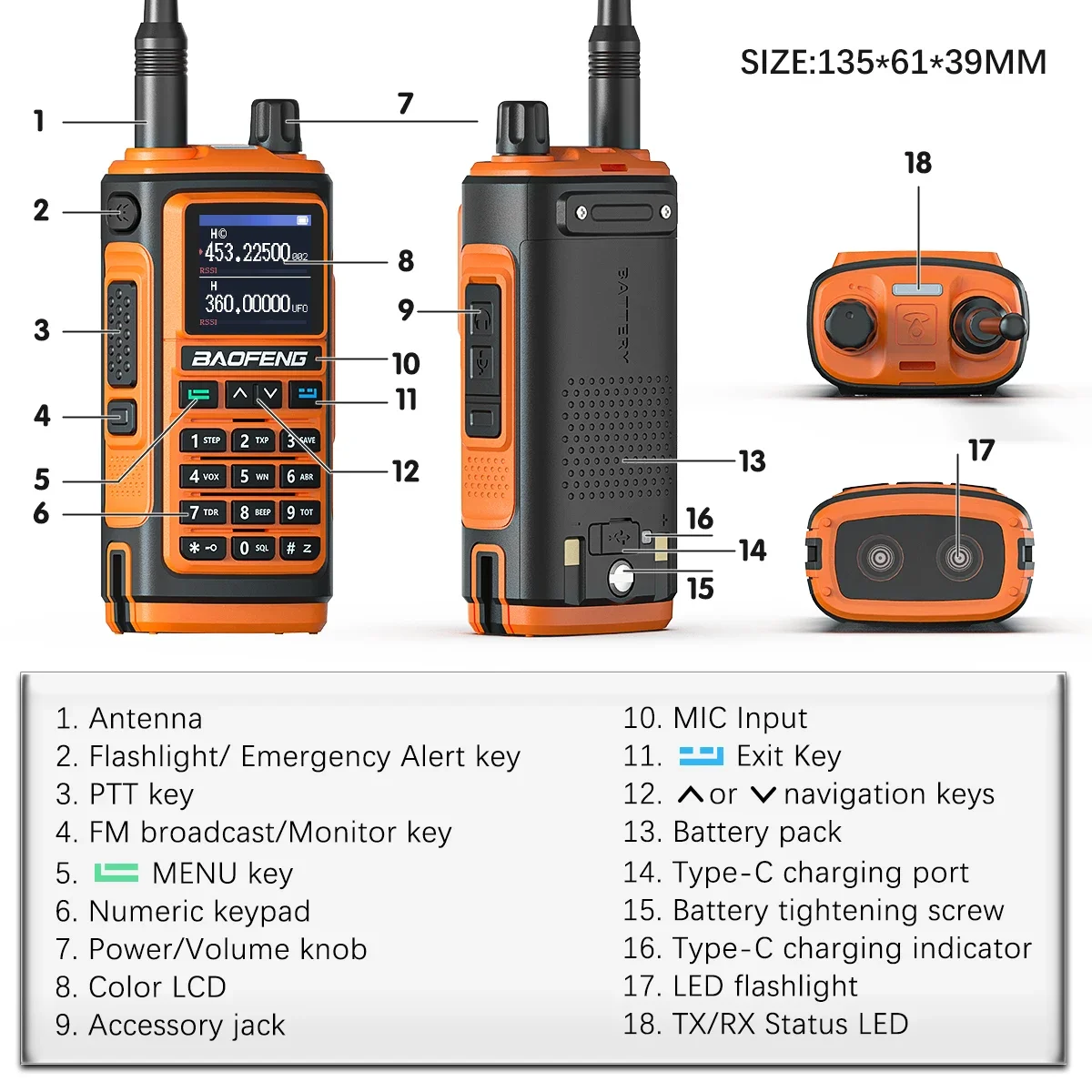 2 pz Baofeng Originele UV-17 Pro Max Multi-Band Am Air Band Hf Ricetrasmettitore 999ch Lungo Runn Dmr Tweeweg Ham Radio