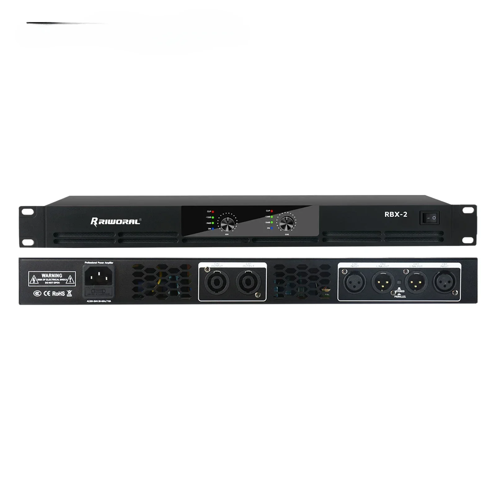 RBX-2 Professional Audio Sound Equipment System 1600W Class D Digital Power Amplifier