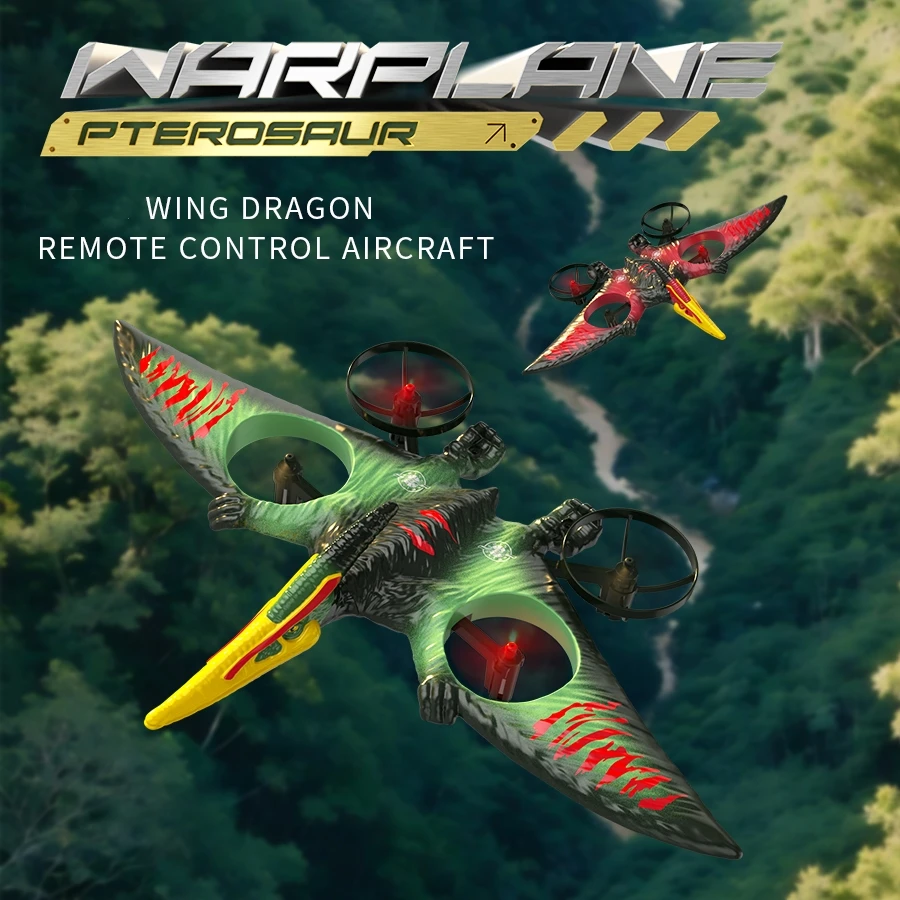 Rc Plane Dinosaur Drone Toys Eppfoam Rc Glider 2.4G Fixed Wingspan Dragon Airplane Quadcopter Gift Pterosaur Plane for Kids