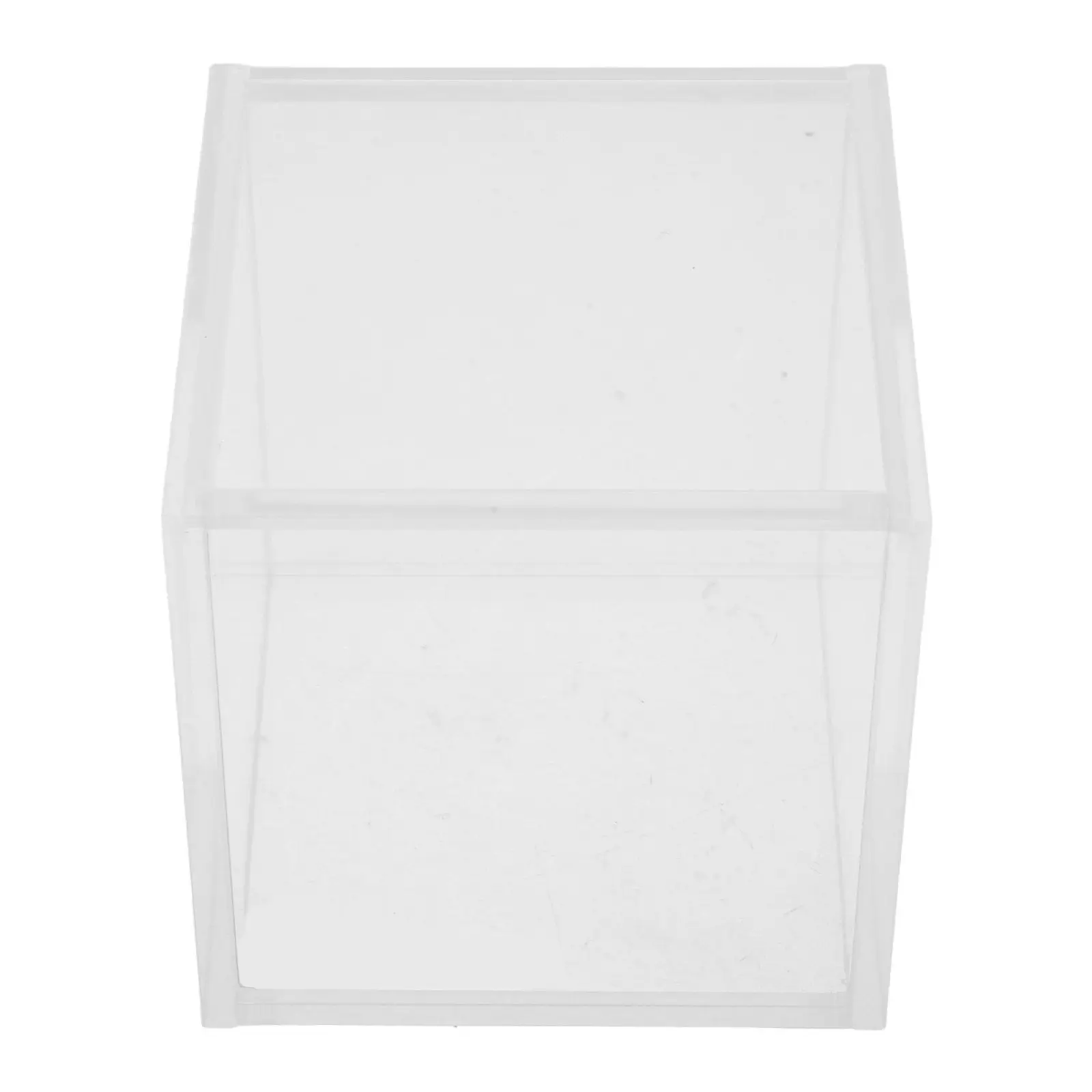 

Acrylic Jewelry Organizer Box Small Square Transparent Carrying Box Push Pull Lid Jewelry Storage Cube Desktop Vanity Organizer