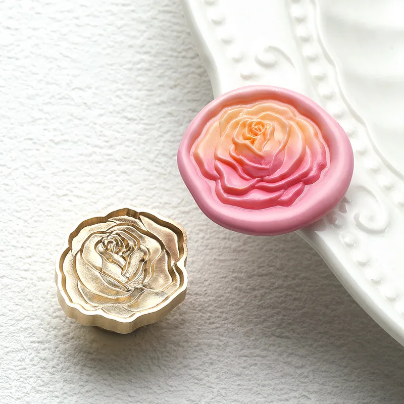 3D Flower Wax Seal Stamp Dandelions Lily Rose Iris A Bass Head for DIY Scrapbooking Cards Envelopes Wedding Invitations Cards