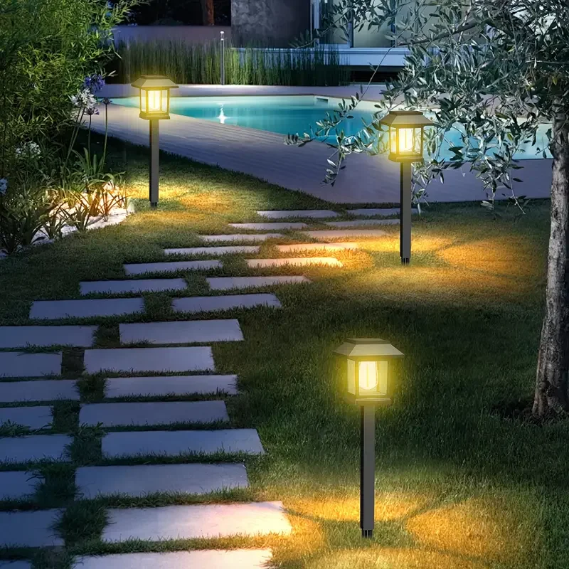 Outdoor Solar LED Ground Stake Light Lawn Lamp for Garden Villa Courtyard Park Landscape Yard Atmosphere Lighting image 2