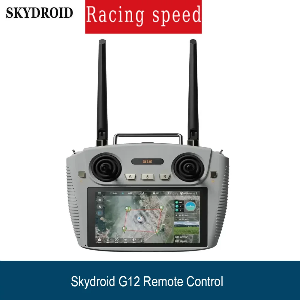 

Skydroid G12 Remote Control, 5.5 Inch 1080P HD Display with 2.4GHz 5.8GHz Dual Band & 20KM Long Range Digital Image Transmission