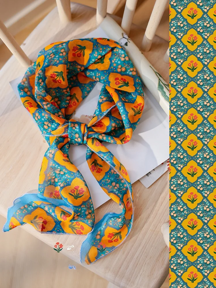 lagur-lightweight-classic-long-scarf-silk-scarf-hairband-neck-decor-bag-bowknot-gift-box-set-floral-print-ethnic-style-women