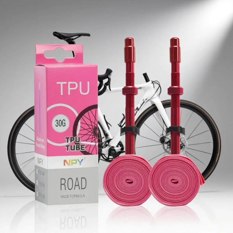 

Съемный клапан из алюминиевого сплава NPY, внутренняя трубка из ТПУ 700x23-32c, сверхлегкий дорожный велосипед, красный французский клапан, устойчивый к проколам велосипед