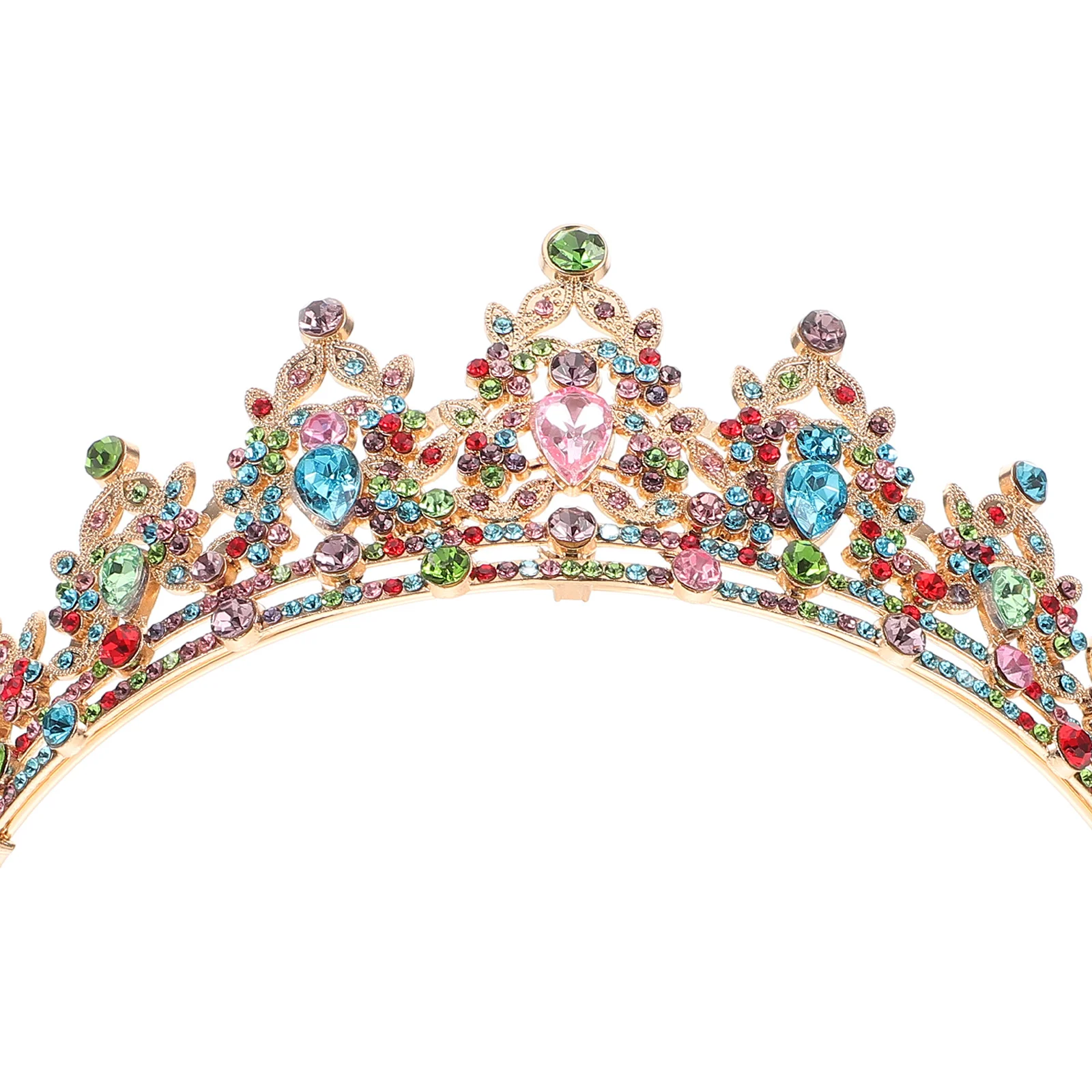 إكسسوار شعر على شكل تاج الأميرة المينا للنساء والفتيات وأعياد الميلاد والرقص وحفلات الزفاف وحفلات الزفاف وحجر الراين وغطاء رأس أنيق #3