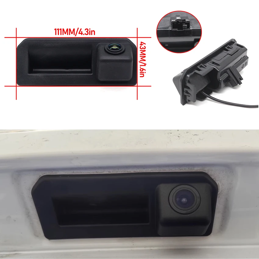 Dynamic Trajectory Rear View Camera For Skoda Rapid FL 2016~2021 Backup Camera Trunk Handle Camera Reverse Camera CCD HD 1080P