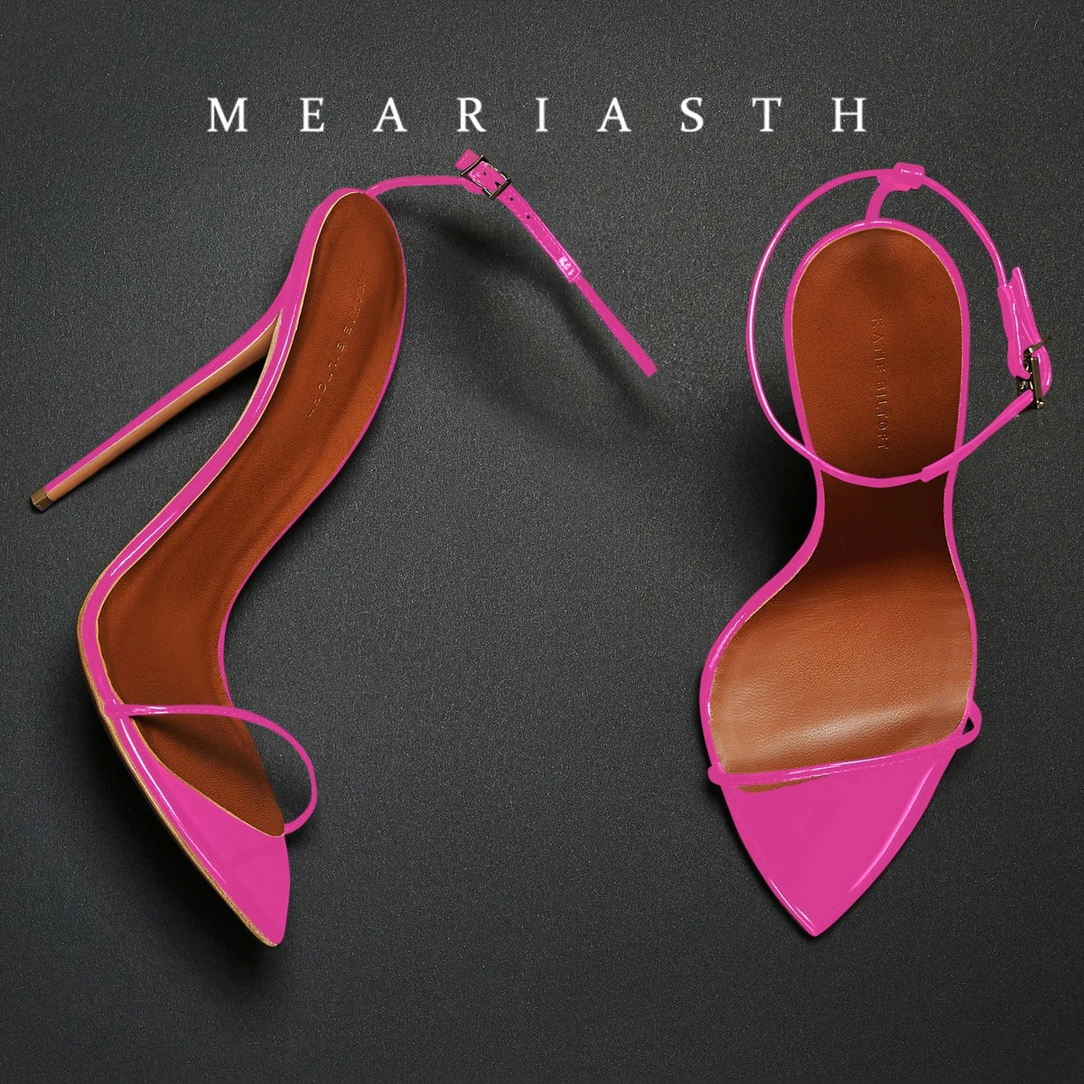 

Новые летние женские туфли-лодочки 2026 года на шпильке с одним ремешком, острым носком, открытым мыском, металлической пряжкой и нескользящей подошвой для вечеринок