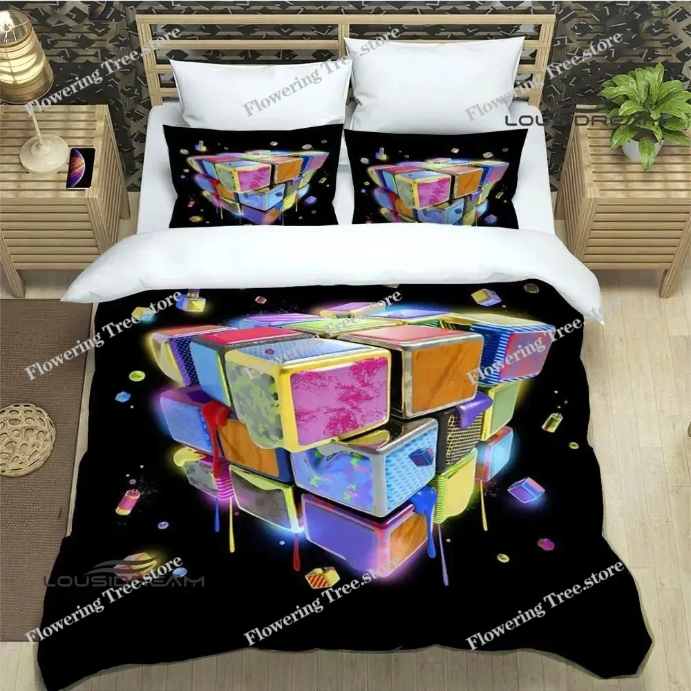 

3D Rubik's Cube Printed Bedding Sets Exquisite Bed Supplies Set Duvet Cover Bed Comforter Set Bedding Set Luxury Birthday Gift