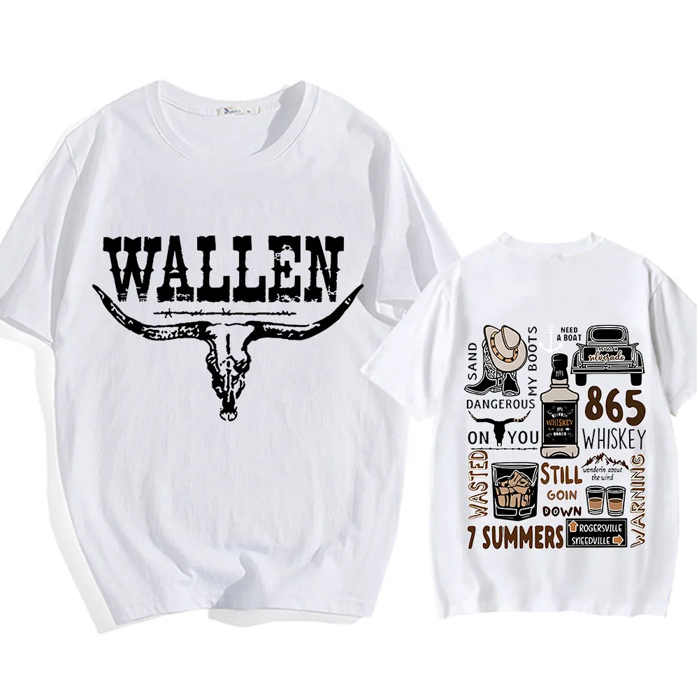 Morgan Wallen T-shirts Graphic Printing Gothic Grunge Tee-shirt Short Sleeve Unisex Hip Hop Casual Tshirt Sudaderas Retro Tees