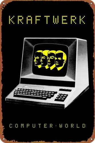 Album Covers kraftwerk Computer World Metal Tin Sign Poster Art Wall Decor-aluminum