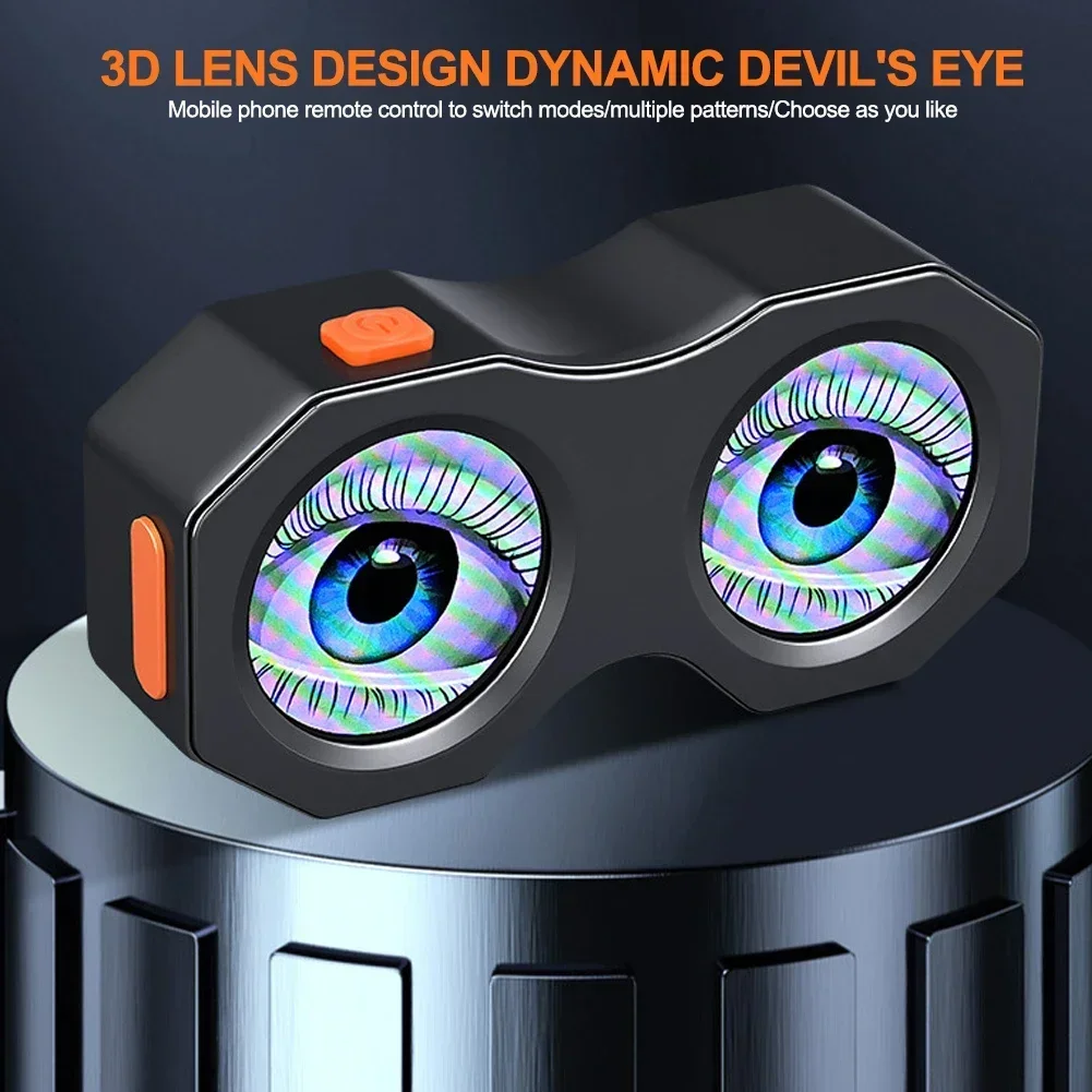 

1/2 шт. глаза дьявола, задние фонари для велосипеда, декоративные лампы для подседельного штыря, 82 светодиодные узоры, предварительный комплект + перезаряжаемый сигнальный светильник «сделай сам», противоударный