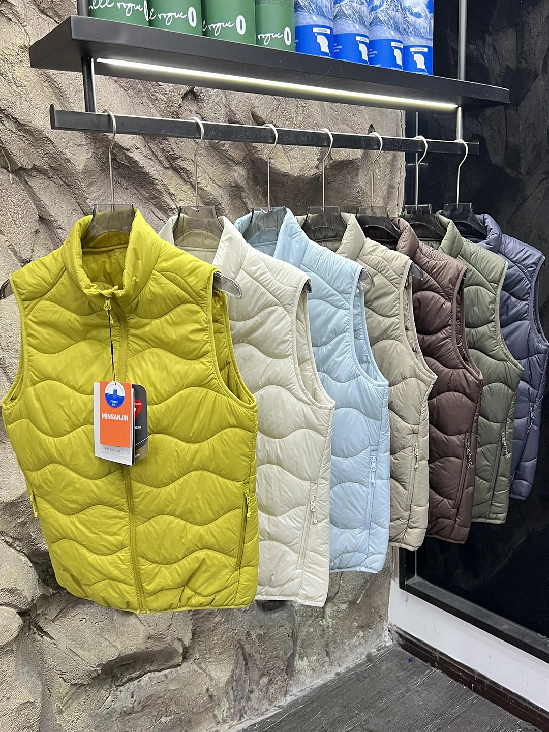 Waterdichte technologie Lichtgewicht dun katoenen opstaande kraag Warm vest voor koppels Outdoor Mountain Series Herfst Winter
