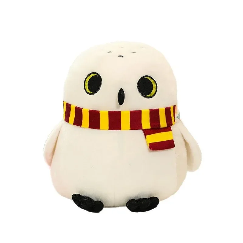 Miniso 25-60cm hedwig boneca de pelúcia preenchimento lenço macio coruja anime travesseiro de pelúcia bonecas coleção quarto ornamento presente aniversário das crianças