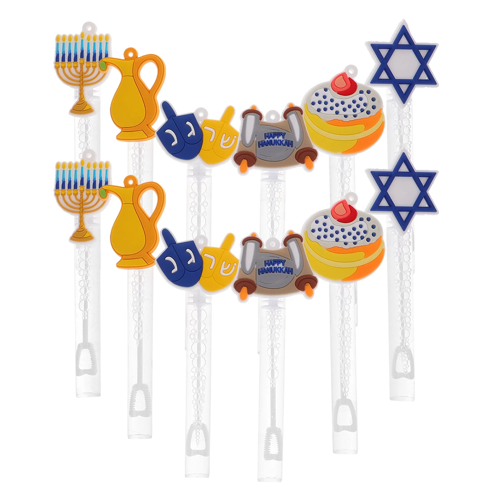 12 szt. Pałeczek do robienia baniek mydlanych, zestaw imprezowy o tematyce Chanukki, mini pałeczki do baniek dla dzieci, na letnie spotkania na świeżym powietrzu, festiwale, zabawne aktywności z dmuchaniem baniek.