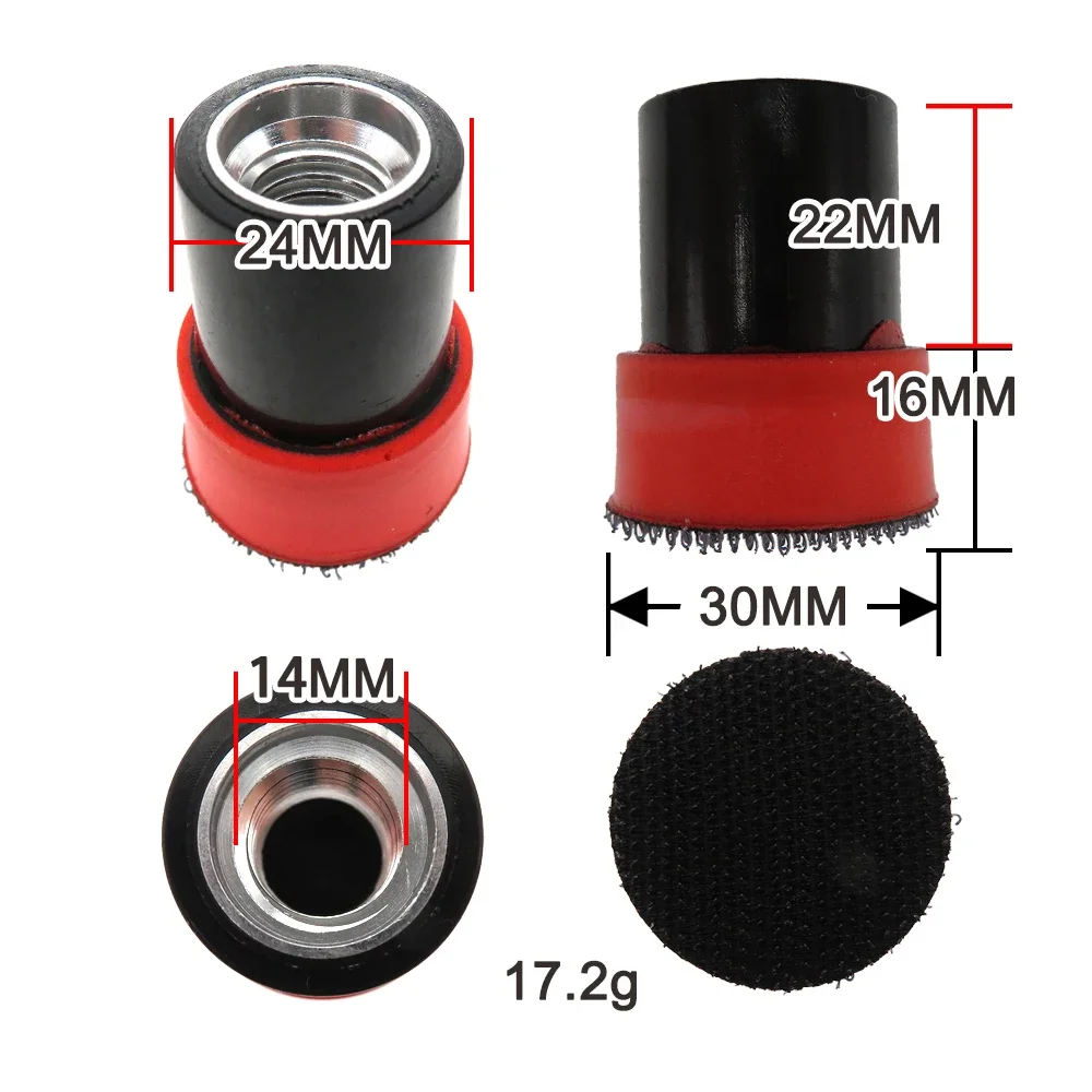 1.2''2''3''Drill Buffing Pad M14 Thread Backing Plate Hook and Loop For Car Polisher Sanding Polishing Waxing Sealing Glaze