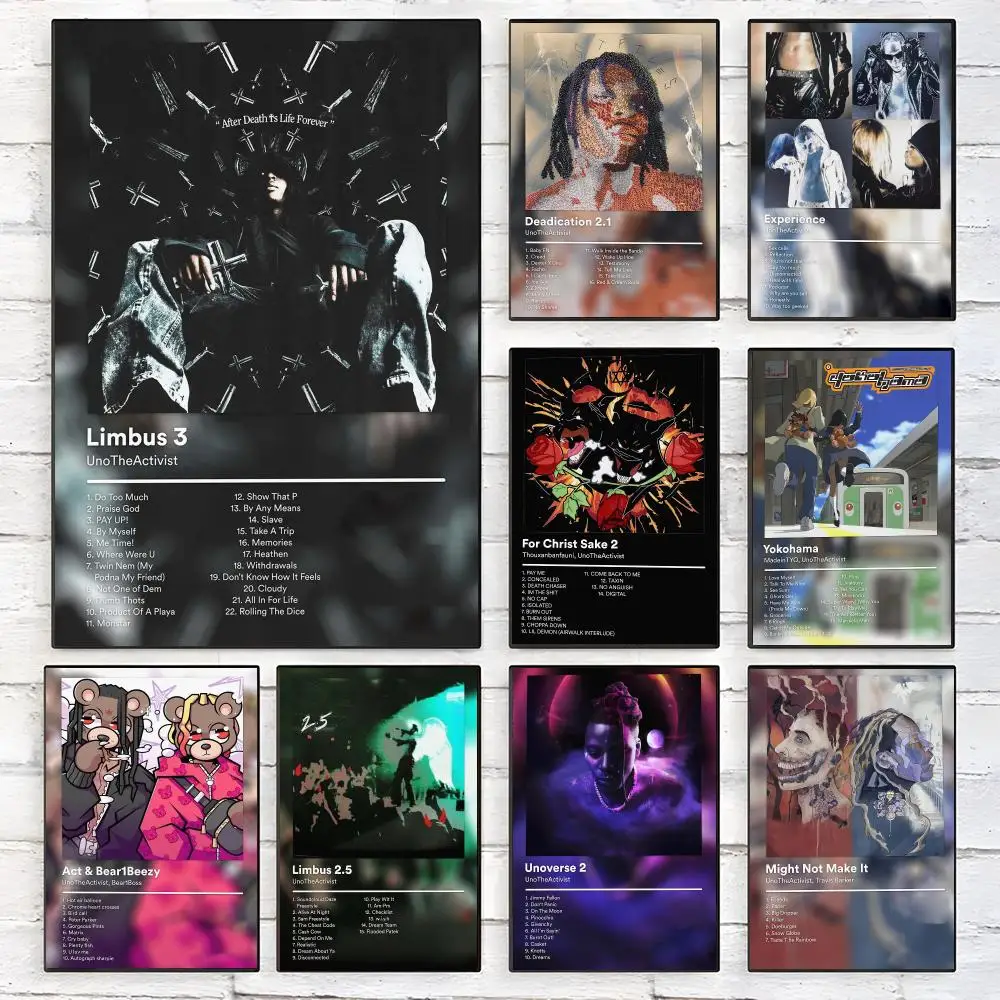 Underground Rap U-UnoTheActivist Poster Minimalist Modern Wall Art — Perfect for High-End Bedrooms and Home Decor