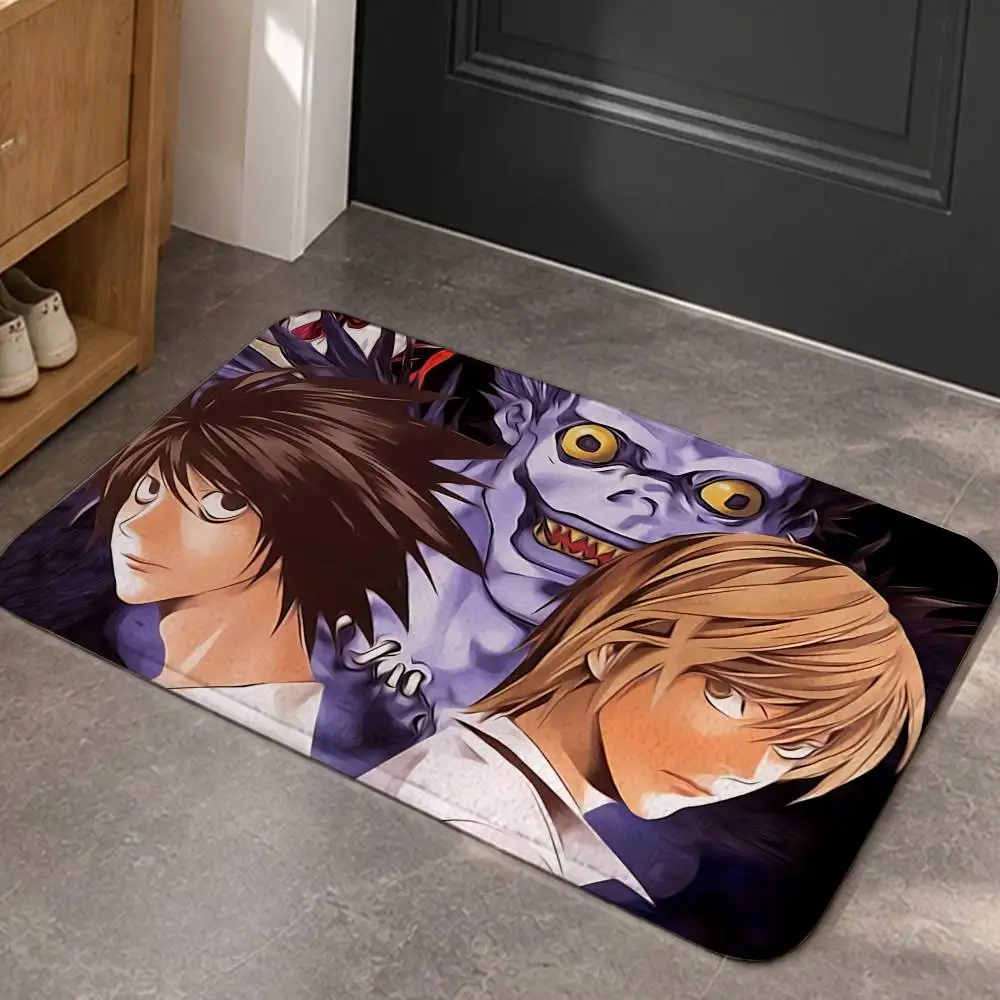 D-Death N-Note Anime Kira-L Home Decor Short Plush Floor Mat, Non-Slip & Easy to Clean for Multi Doorways