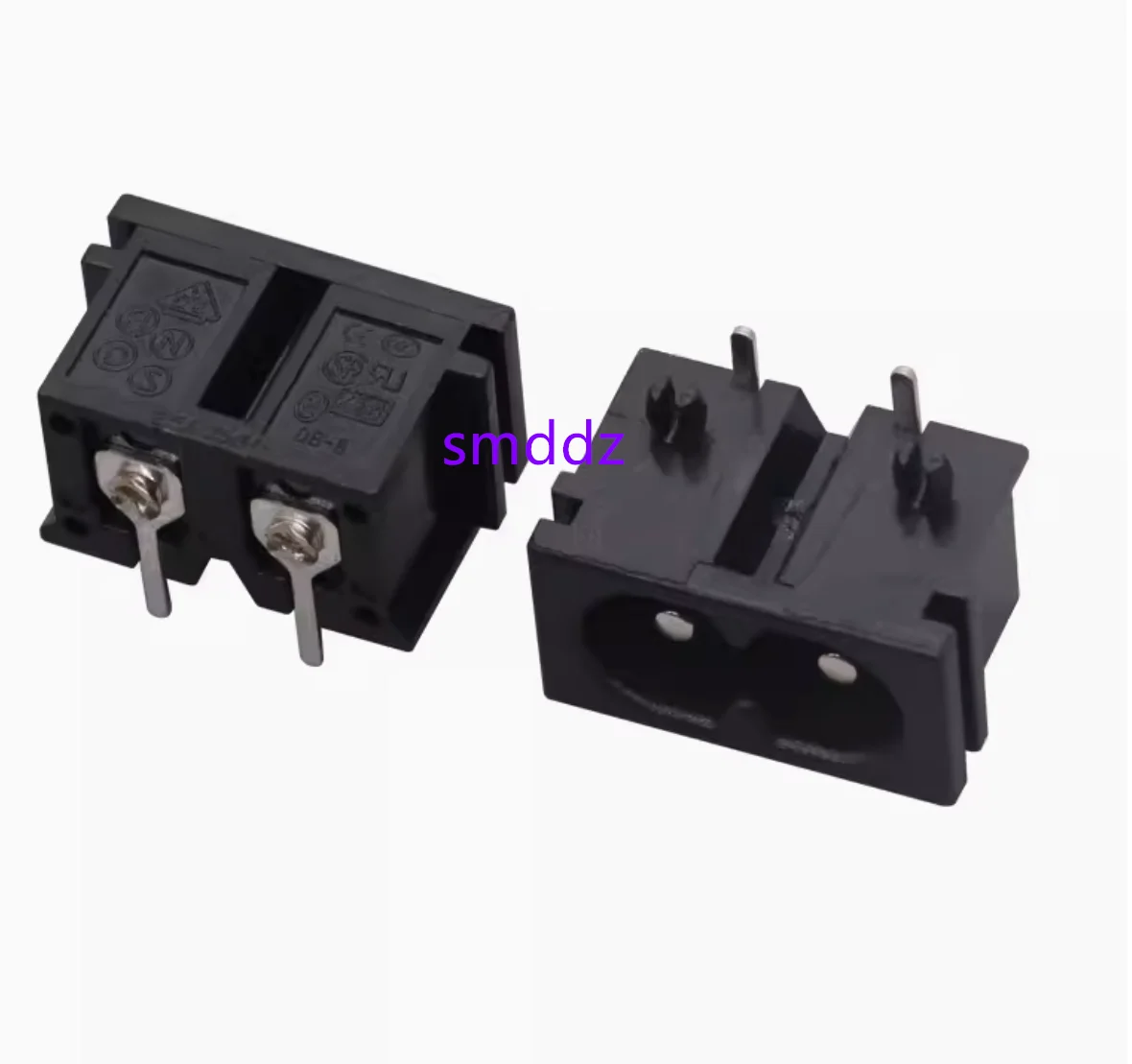 20pcs /  AC power socket switch AC-019A pin shaped socket multifunctional small 8-shaped socket eight shaped tail socket