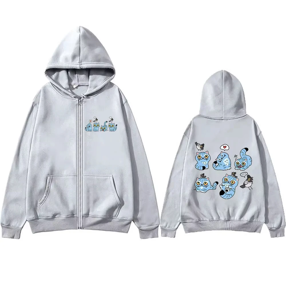 فيلم KPop شيطان الصيادين قلنسوة بسحاب لطيف ديربي النمر الجرافيك سترة الرجال النساء الملابس عادية الصوف القطن زمم هوديس