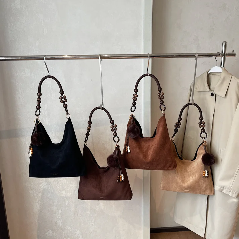 Tas Tote Kapasitas Besar 2025 untuk Wanita, Tas Selempang Kulit Asli Multi-fungsi, Tas Kerja Vintage Chic untuk Kantor