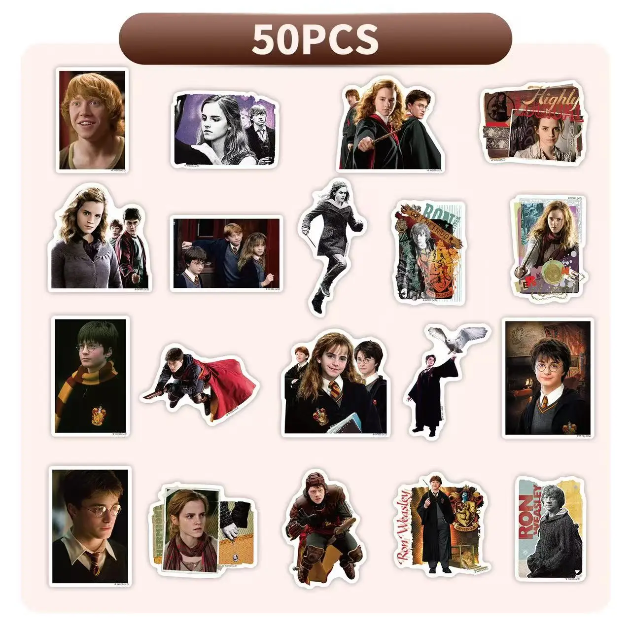 Genuine 50Pcs/Set Harry Potter Waterproof Stickers Handbook Scrapbook Photo Frame Calendar Card Decoration Decals Toys Gifts view 3