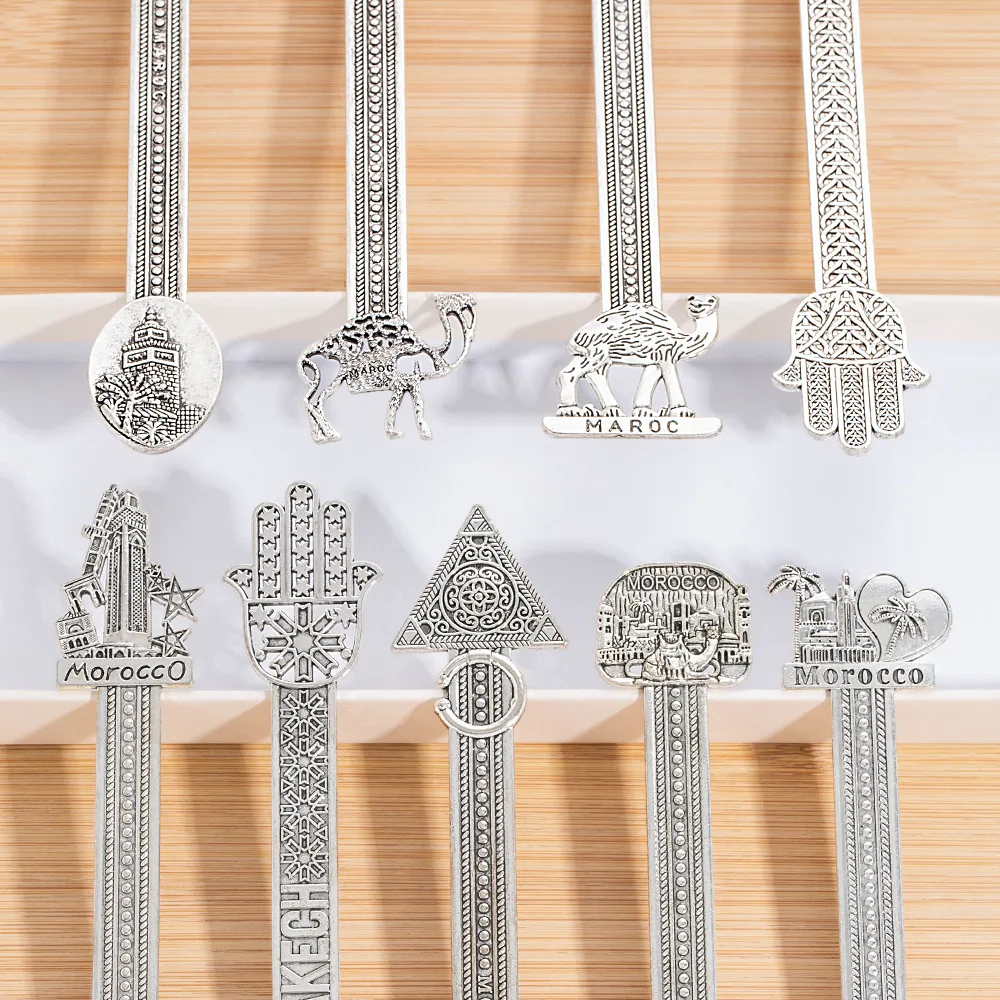 

Hot-selling light luxury metal office stationery, books and reading materials, Moroccan bookmarks