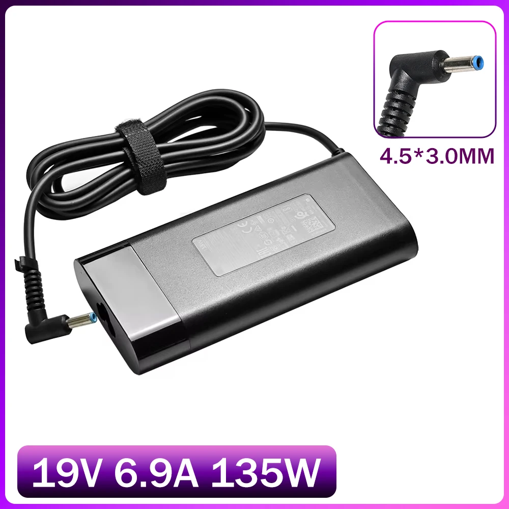19.5V 6.9A 135W Laptop Charger For HP L15534-001 TPN-DA11 TPN-CA13 Spectre 15 X360 Omen 15 17 Pavilion Gaming 15 17 Power Supply
