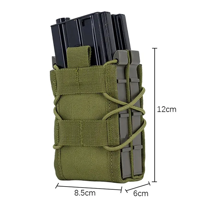 Fast attack Open Top Mag Pouch Universal Double Mag Carrier Elastic Molle Tactical Magazine Pouch