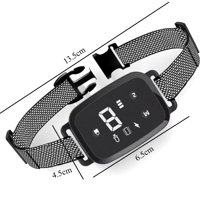 Smart Automatic Anti Barking Dog Collar HD Digital Display IP67 Waterproof Collar For Dog Rechargeable Bark Stopper Stop Barking