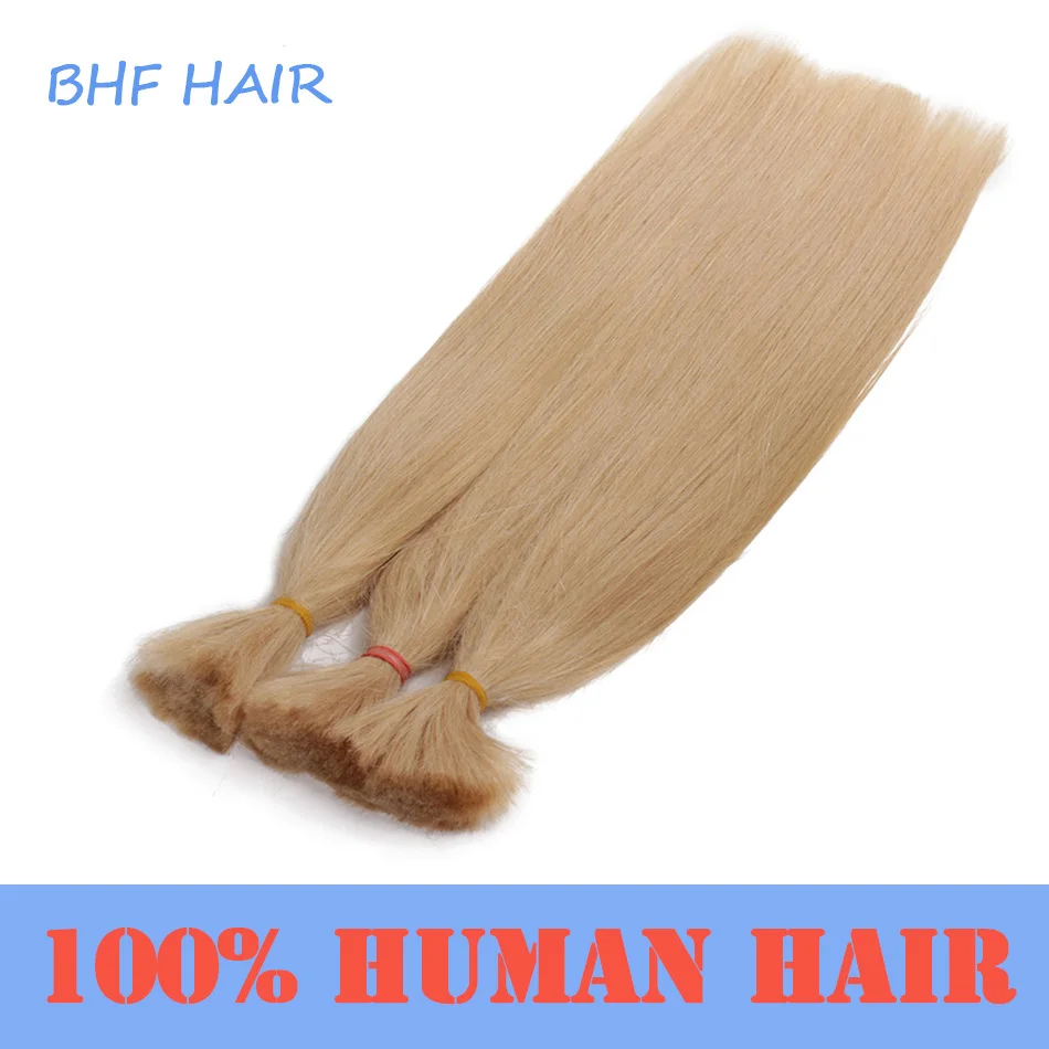 Cabelo humano reto natural, trança em massa, sem trama, extensões, Remy do Vietnã, 50g