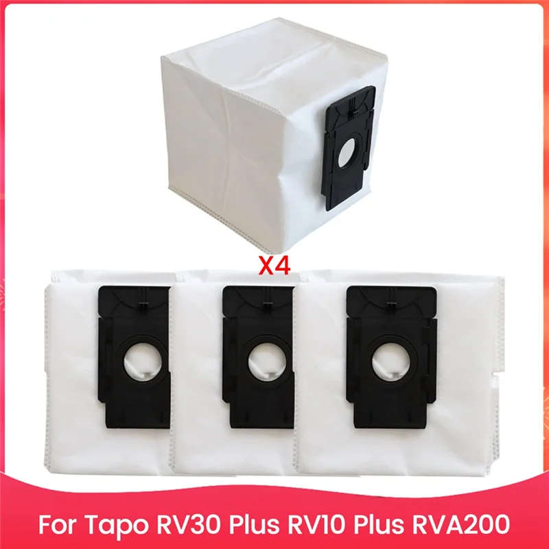 Vacuum Cleaner Bags Replacement For Tapo RV30 Plus RV10 Plus RVA200 Robot Vacuum Parts Large Capacity Dust Bags