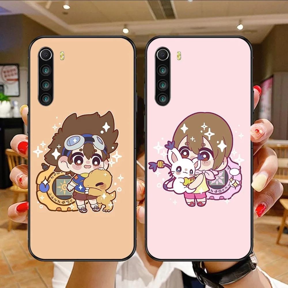 Anime D-Digimon-s Mobile Cell Phone Case for Xiaomi Mi 13 12 12S 12T 11T 10T 9T Lite Pro Ultra Poco F3 F4 F5 X4 GT Black Cover