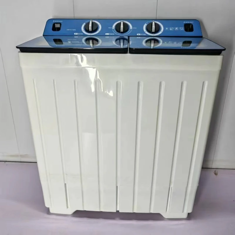 Nova versão em inglês, máquina de lavar semiautomática doméstica com capacidade de 11kg, máquina de lavar balde duplo de plástico