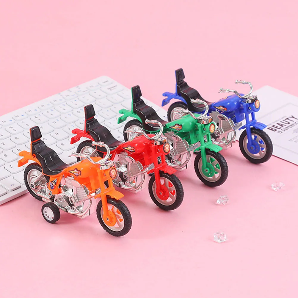 4-teiliges Motorrad zum Zurückziehen, Mini-Simulationsmodell, Spielzeug, Trägheit, Motorrad, Kunststoff, Fahrzeug, Kinder, Geschenk, Kleinkind, Spielzeug mit Fernbedienung