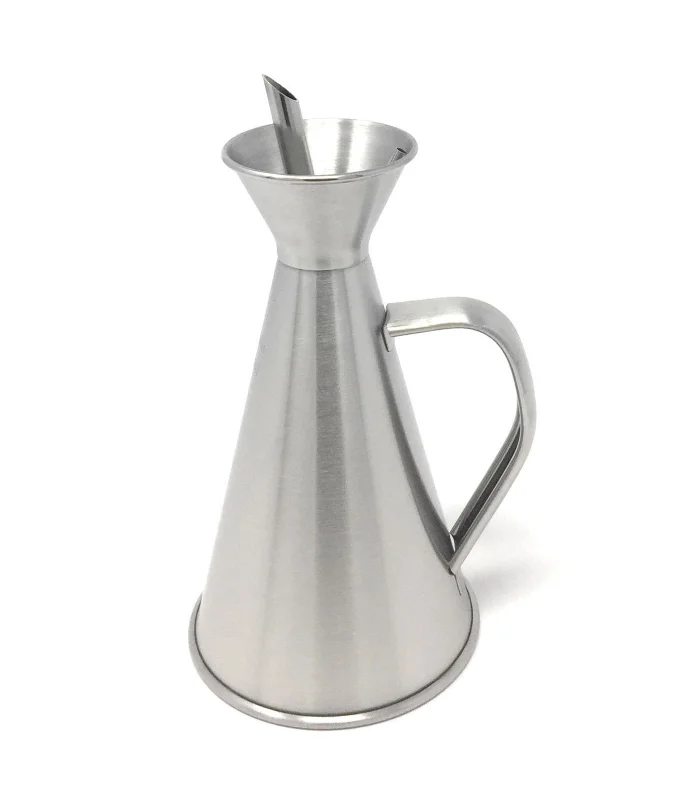 Tradineur-stainless steel oil can 500 ml 