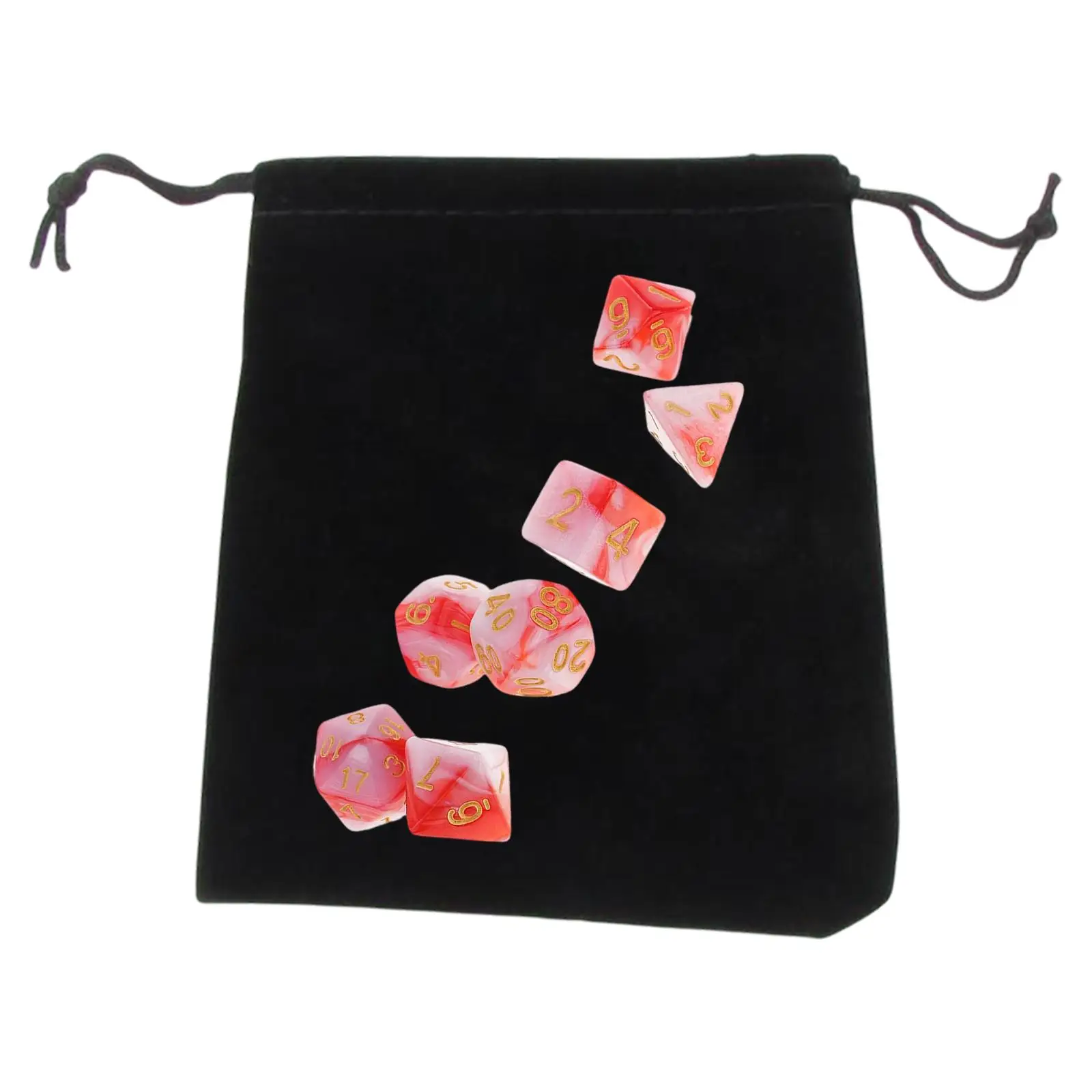 

7x Dices Set Toys Engraved Rolling Dices for Board Game Props