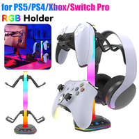 RGB headphone stand with lighting mode desktop controller stand hook gaming headphone stand