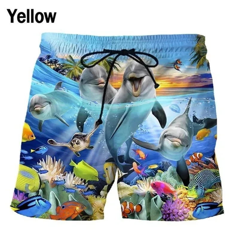 Delphin 3D-Druck kurze Hosen Herren Street Fashion Hip-Hop lustige Strands horts Ropa Hombre Herren Badehose Sportswear Eis Shorts