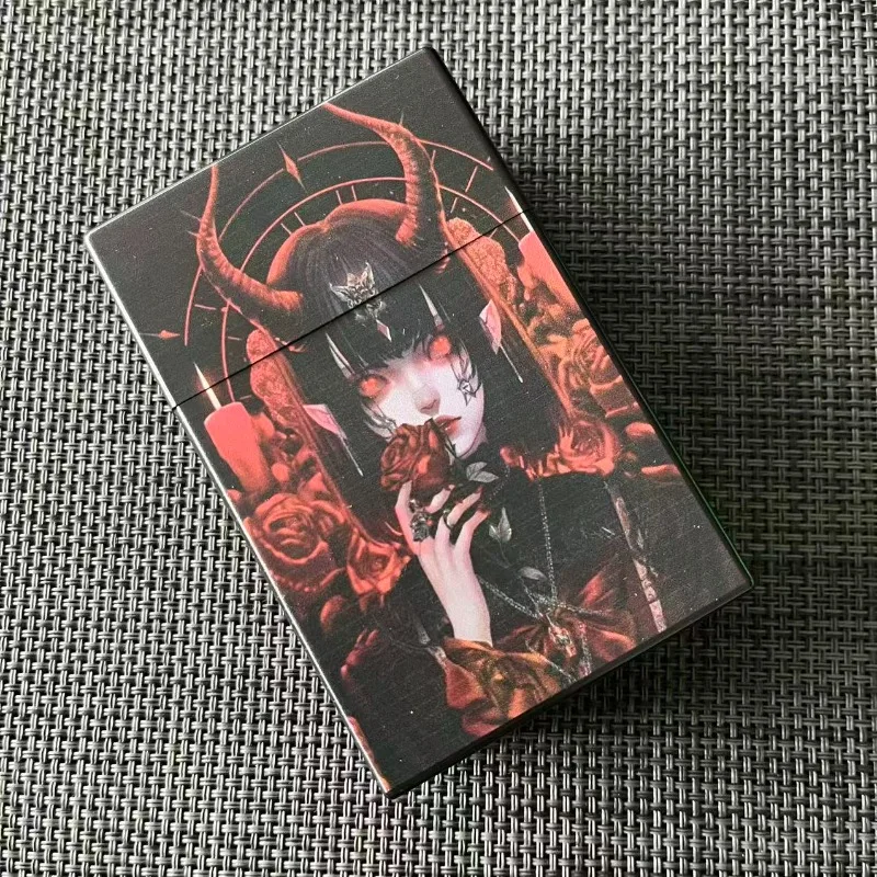 Halloween gift Cigarette Box Personalized Diverse patterns large capacity flip up Waterproof Cigarette case Smoking Gadgets view 5