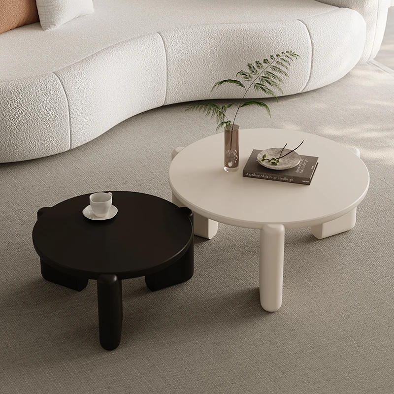 

Minimalist Nordic Table Set Solid Wood Display Quiet Unique Minimalist Table Black White Small Round Couchtisch Home Furniture