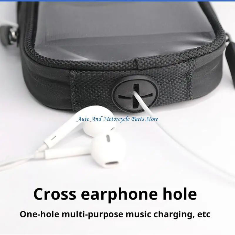 P9FD Upgrades PU Motorcycle Bag with Strong Magnet & Touch Screens Panel Strong Waterproof Case for Convenient Operation