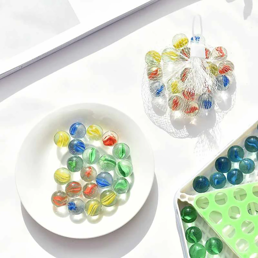 20/40/60/80/100Pcs Dia 16mm Solid Color Glass Balls Crystal Ball Transparent Decoration Fish Tank Balls DIY Game Art Pieces