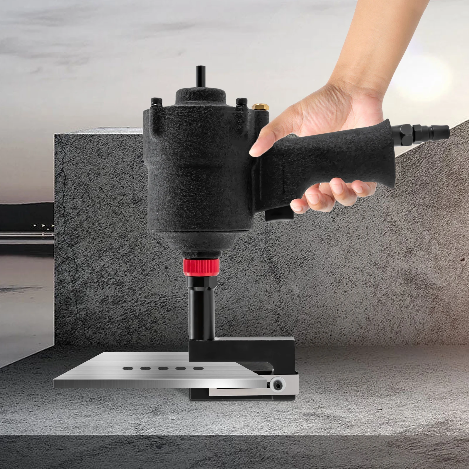 

8mm Pneumatic Hole Puncher Air Metal Hole Punch Tool Industrial Sheet Metal Punching Gun Heavy Duty Metal Hole Flange Opener