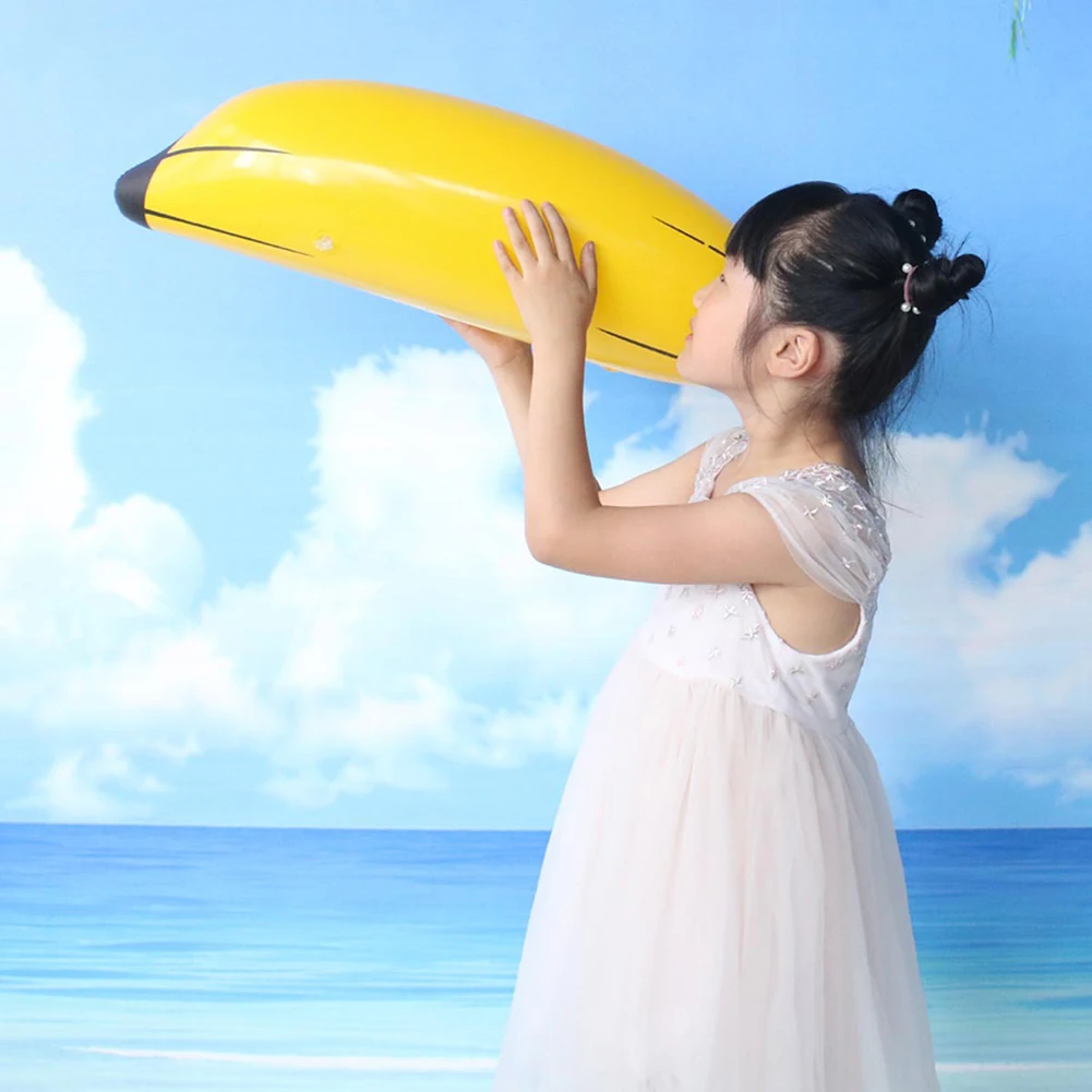 Inflatable Banana PVC Blow Up Pool Water Beach Party Cute Shape Children