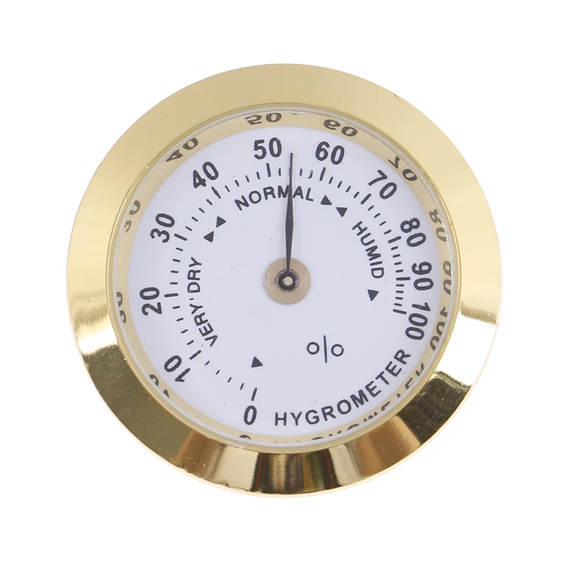 37mm Round Gold Measure Hygrometer Humidity Moisturizing Micro Hygrometer